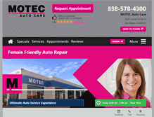 Tablet Screenshot of motecautocare.com